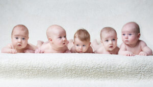 Portrait,Of,Cute,Babies,On,Light,Background